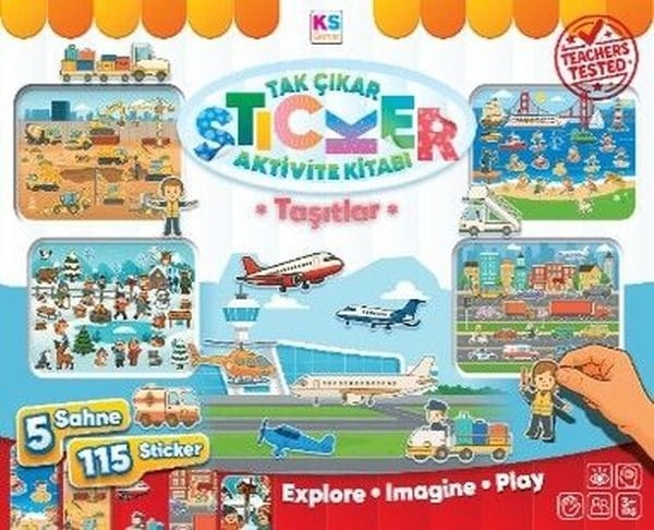 KolektifEgitim Etkinlik KitaplariTaşıtlar Tak Çıkar Sticker Kitabı