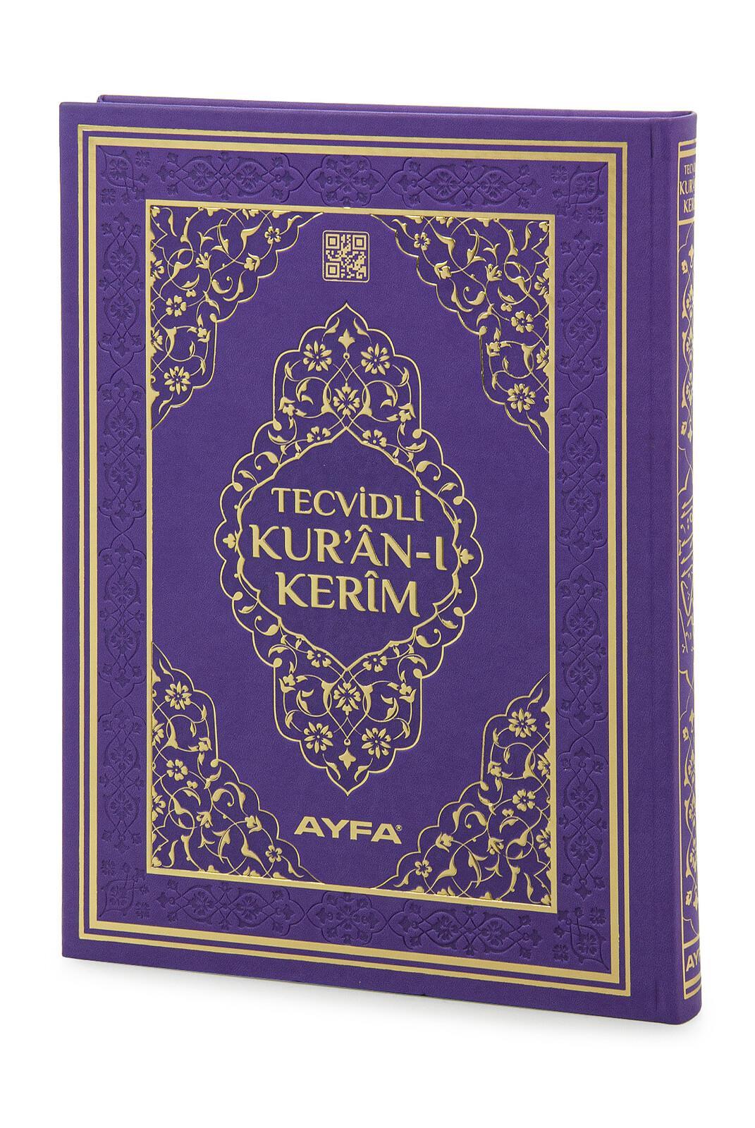 Tecvidli Kuranı Kerim - Termo Deri - Cami Boy - Lila Renkli - Ayfa Yayınevi - Bilgisayar Hatlı