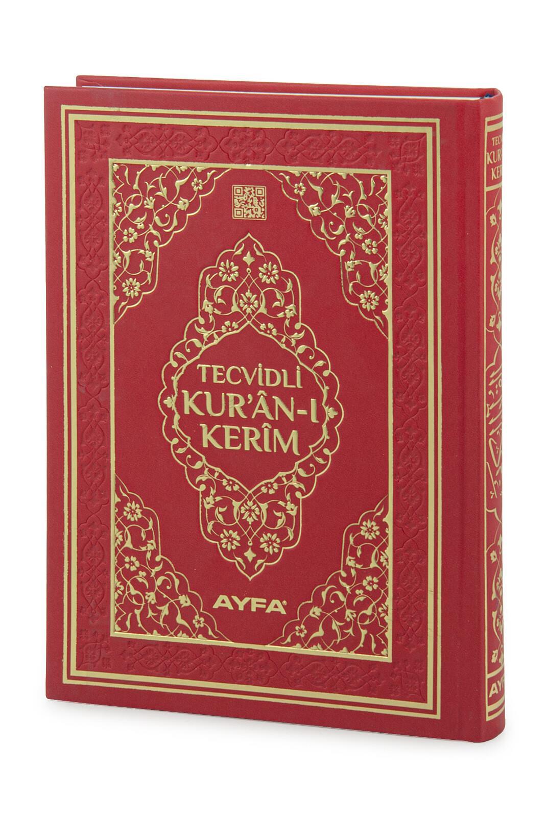Tecvidli Kuranı Kerim - Termo Deri - Orta Boy - Kırmızı Renkli - Ayfa Yayınevi - Bilgisayar Hatlı