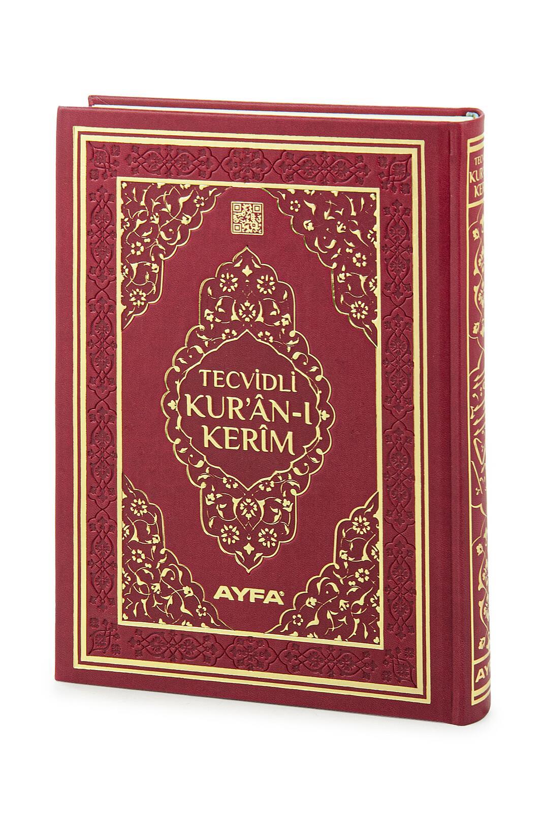 Tecvidli Kuranı Kerim - Termo Deri - Rahle Boy - Bordo Renkli - Ayfa Yayınevi - Bilgisayar Hatlı