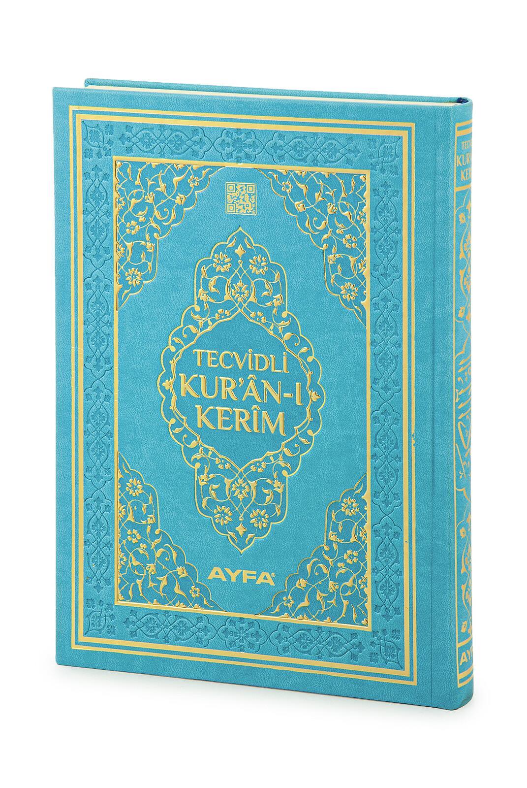 Tecvidli Kuranı Kerim - Termo Deri - Rahle Boy - Mavi Renkli - Ayfa Yayınevi - Bilgisayar Hatlı