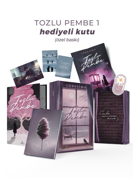 LoresimaTürk RomaniTozlu Pembe 1 - Yan Boyamalı Hediyeli Kutu