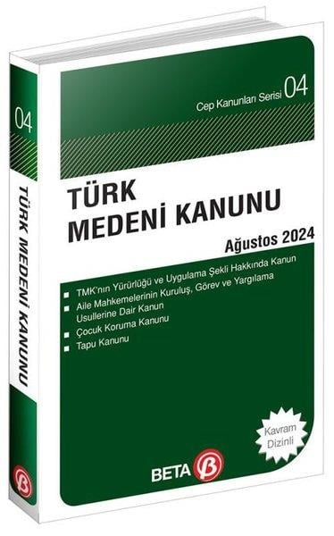KolektifHukuk Üzerine KitaplarTürk Medeni Kanunu Ağustos 2024 - Cep Kanunları Serisi