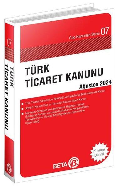 KolektifHukuk Üzerine KitaplarTürk Ticaret Kanunu Ağustos 2024 - Cep Kanunları Serisi