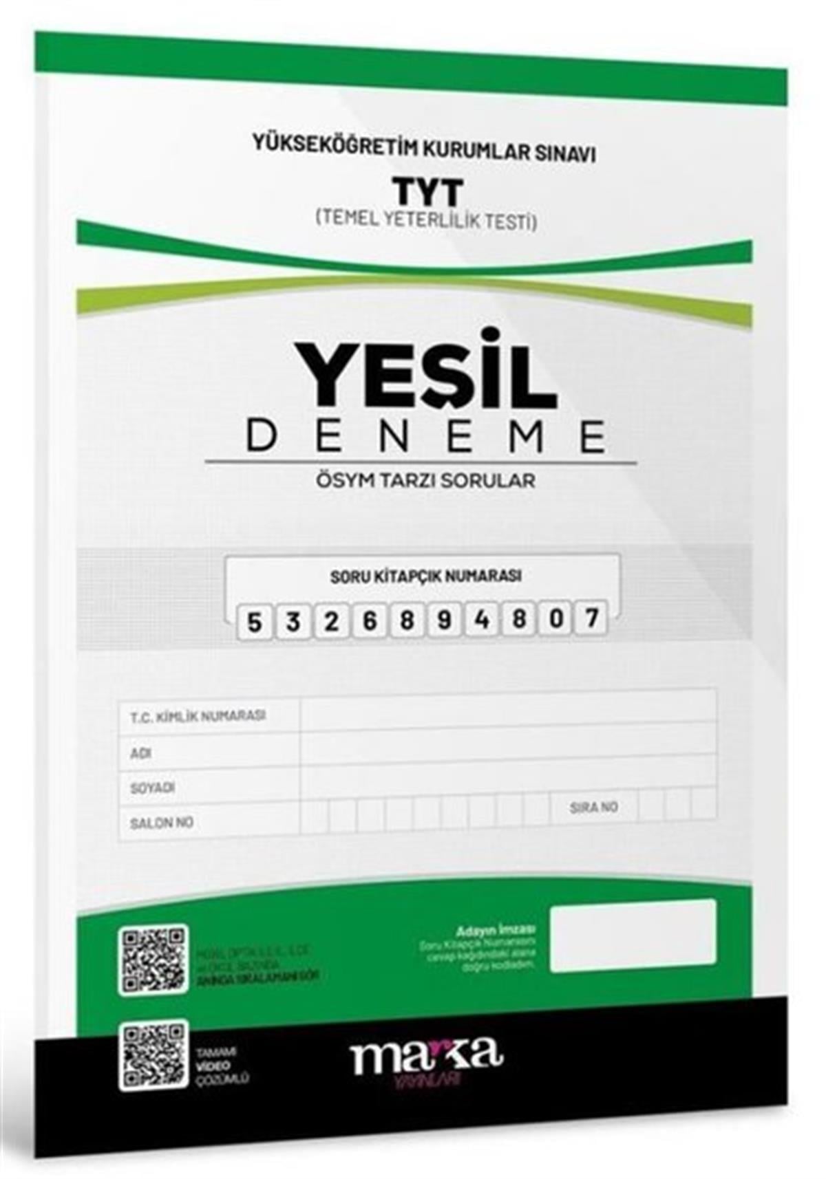 KolektifTYT Tüm DerslerTYT Yeni Nesil Yeşil Deneme Tamamı Video Çözümlü