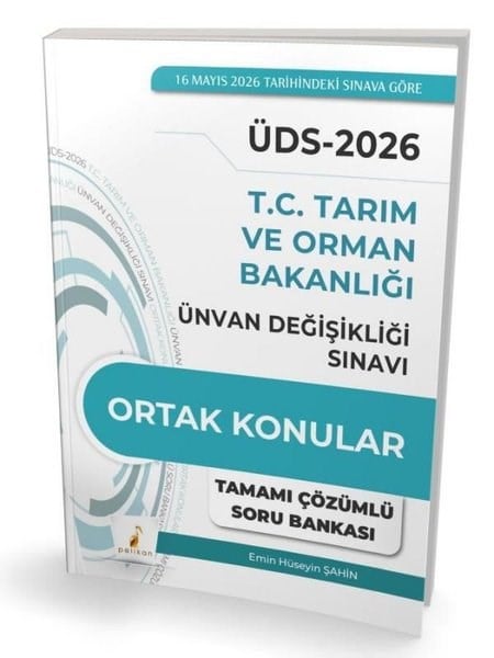 Emin Hüseyin ŞahinDiger Sinavlara HazirlikÜDS 2026 T.C. Tarım ve Orman Bakanlığı Ünvan Değişikliği Sınavı - Ortak Konular Tamamı Çözümlü Soru