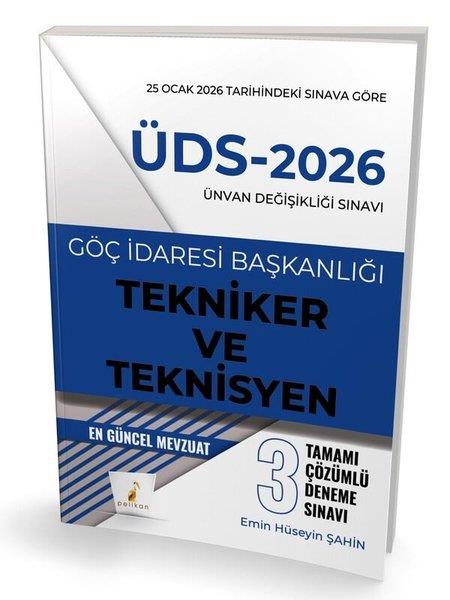 Emin Hüseyin ŞahinDiger Sinavlara HazirlikÜDS - 2026 Ünvan Değişikliği Sınavı Göç İdaresi Başkanlığı Tekniker ve Teknisyen Tamamı Çözümlü 3 Deneme Sınavı
