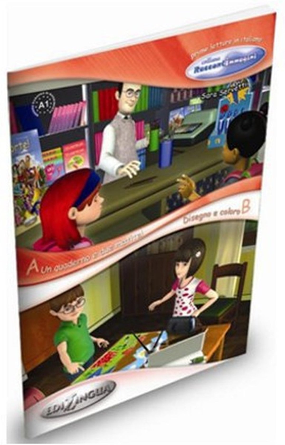 Sara ServettiYabancı Dil Çocuk KitaplarıUn Quaderno e Due Matite - Disegno e Coloro (İtalyanca Okuma Kitabı 6-11 Yaş) Temel Seviye(A1)