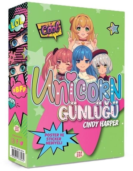 Cindy HarperÇocuk Gençlik RomanlarıUnicorn Günlüğü Seti - Yeşil Günlük - Kutulu