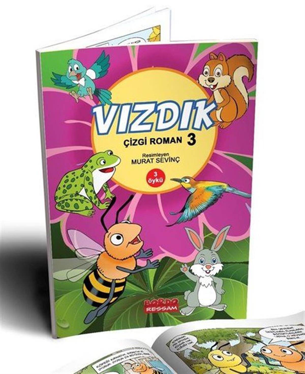 Aziz SivaslıoğluÇocuk Çizgi RomanlarıVızdık Çizgi Roman Renkli Öykü Serisi Cilt - 3
