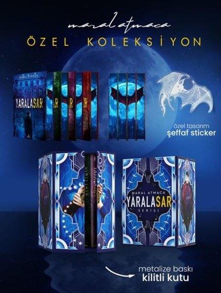 Maral AtmacaTürk RomaniYaralasar Serisi - Yan Boyamalı Kilitli Özel Koleksiyon Seti - 4 Kitap Takım - Kutulu