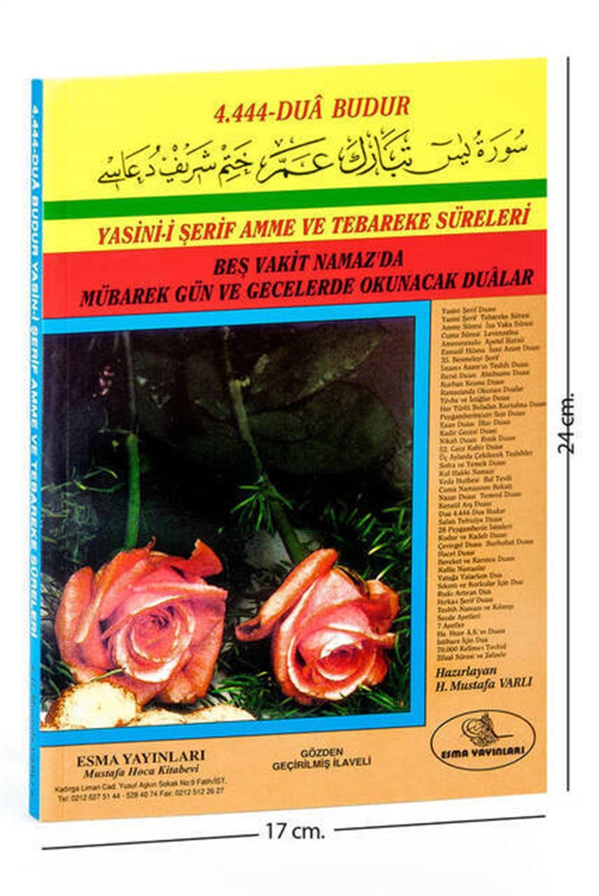 Yasin Kitabı - Orta Boy - 160 Sayfa - Çift Güllü - Esma Yayınevi - Mevlid Hediyeliği