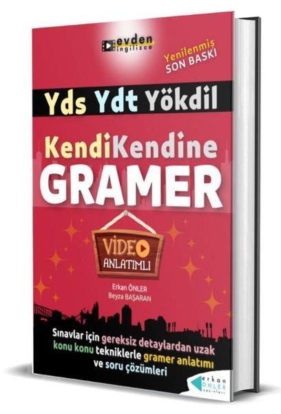Erkan ÖnlerYDS Soru Bankasi KitaplariYDS YDT Yökdil Kendi Kendine Gramer - Video Anlatımlı