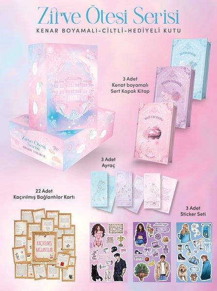 Adora YağmurLiebesromaneZirve Ötesi Serisi Yan Boyamalı Seti - 3 Kitap Takım - Hediyeli Kutulu