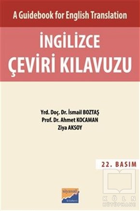 İsmail BoztaşDiğerA Guidebook For English Translation İngilizce Çeviri Kılavuzu - Cevap Anahtarı