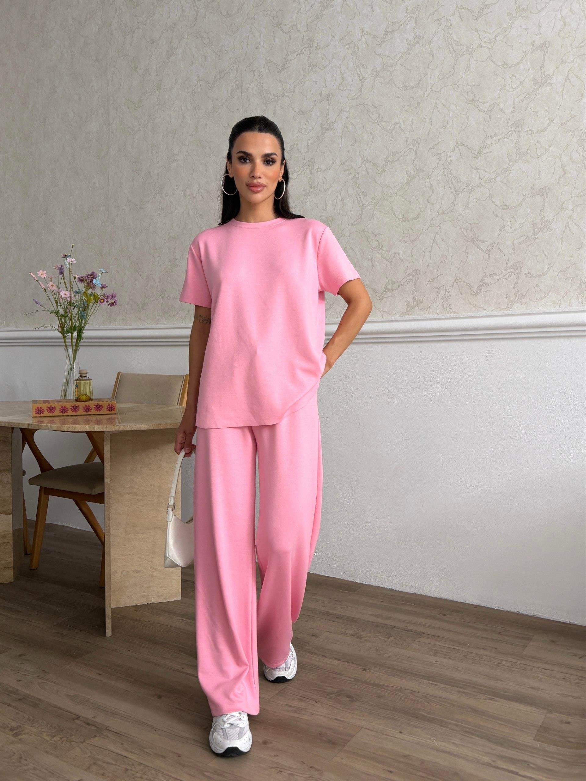 Zr Model Oversize Pantolon Bluz Premium Takım - Pembe