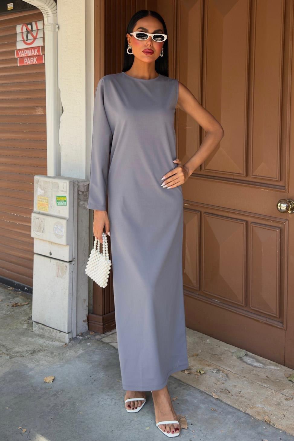 Aethra Tek Kol Uzun Elbise 2693-8 R10-D-K4