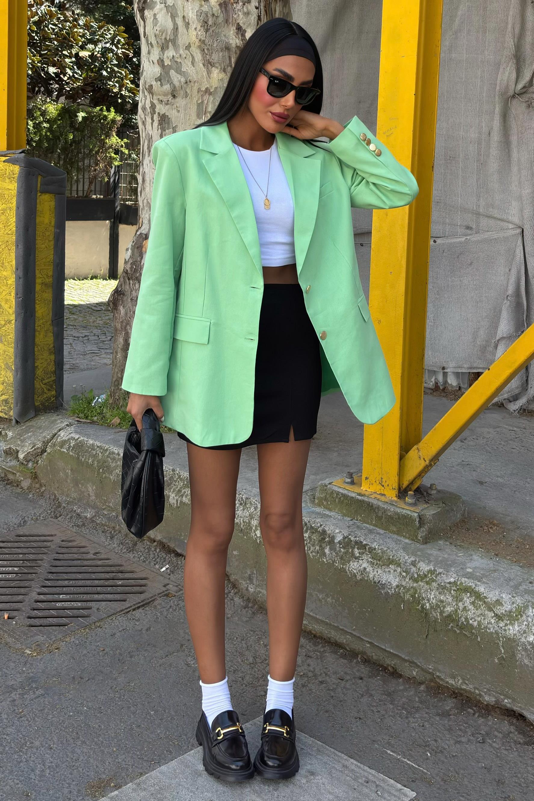 Agnes Blazer Keten Ceket  6105 R7-E-K4