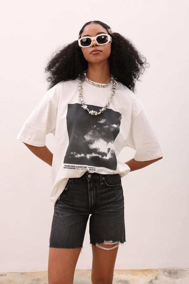 Angie Baskılı Tişört 8041-8