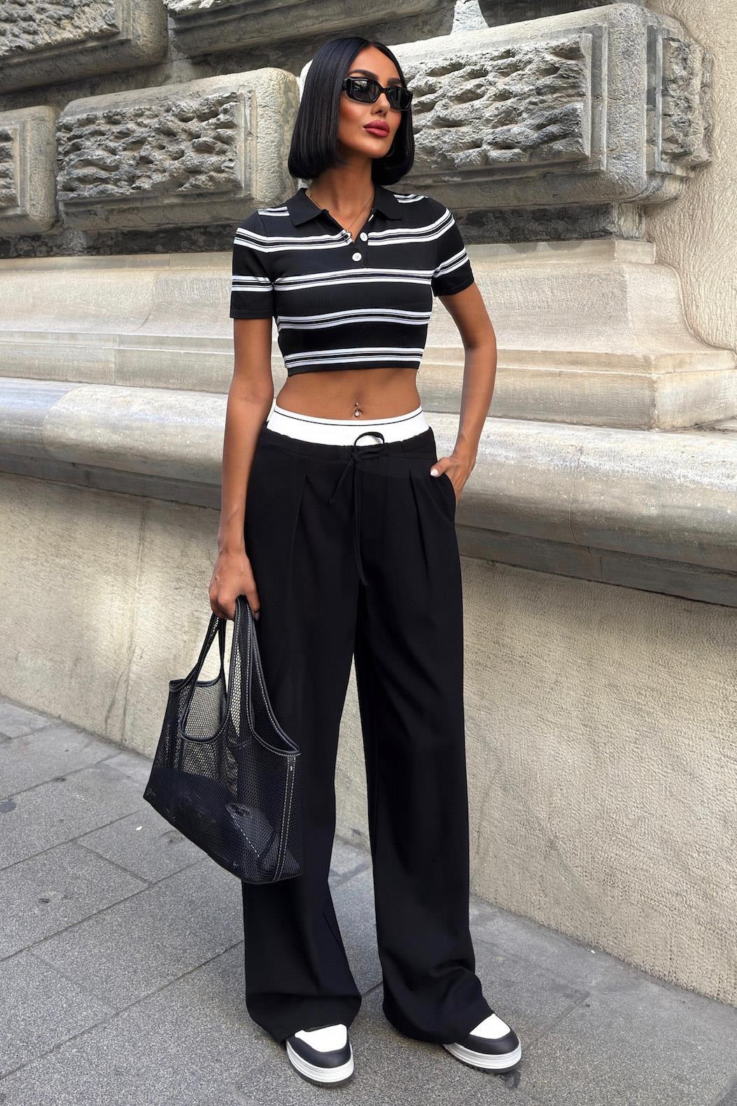 Beli Lastik Detaylı Rahat Pantolon 0087 R8-A-K4