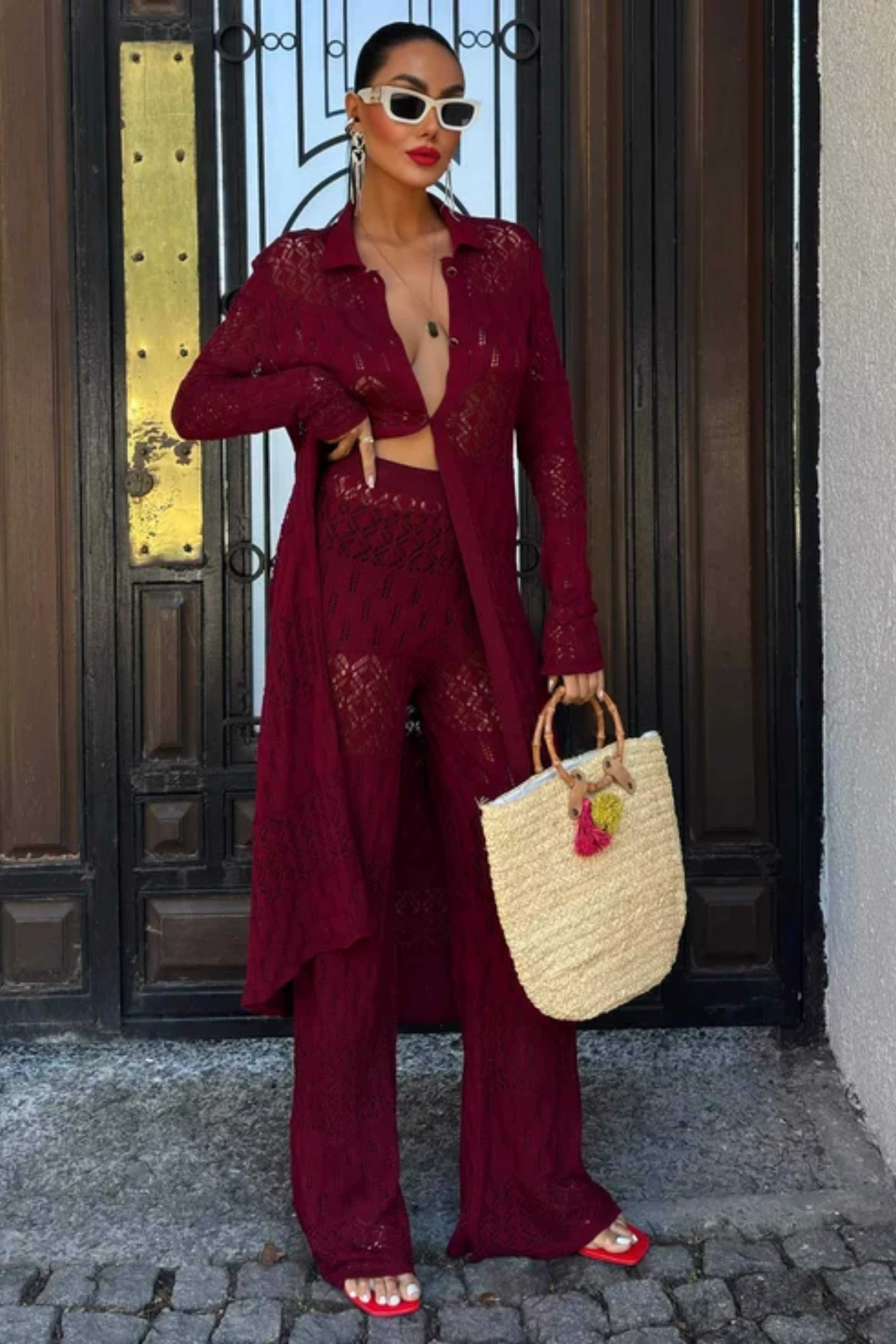 Bridget Ajurlu Uzun Hırka Takım 9881 R1-B-K3