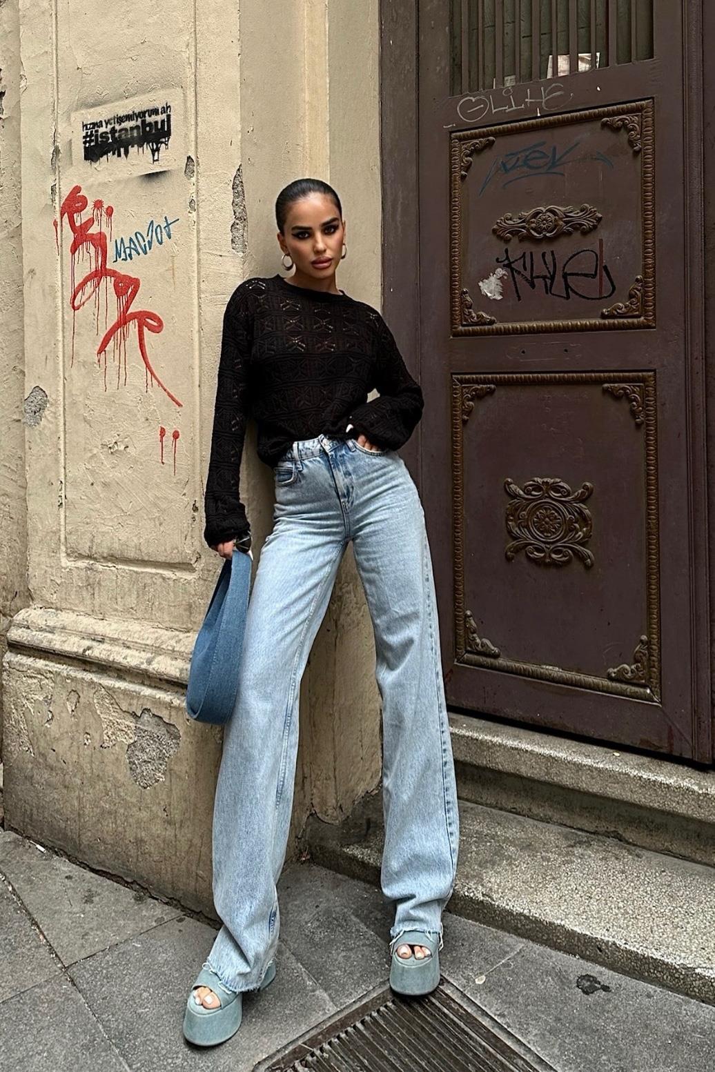 Cailey Kroşe  Bisiklet Yaka Kazak 1298-25 R2-F-K3