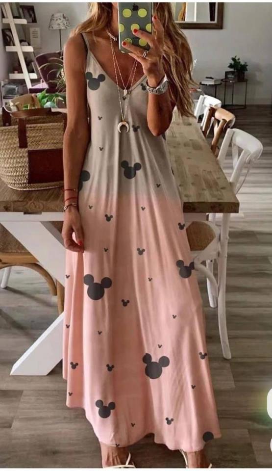 Digital Baskı V Yaka Süprem Kumaş Elbise