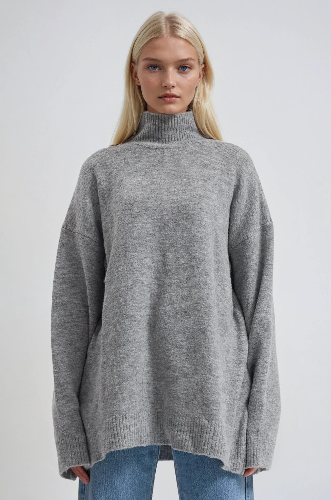 Dik Yaka Triko Oversize Kazak 1413