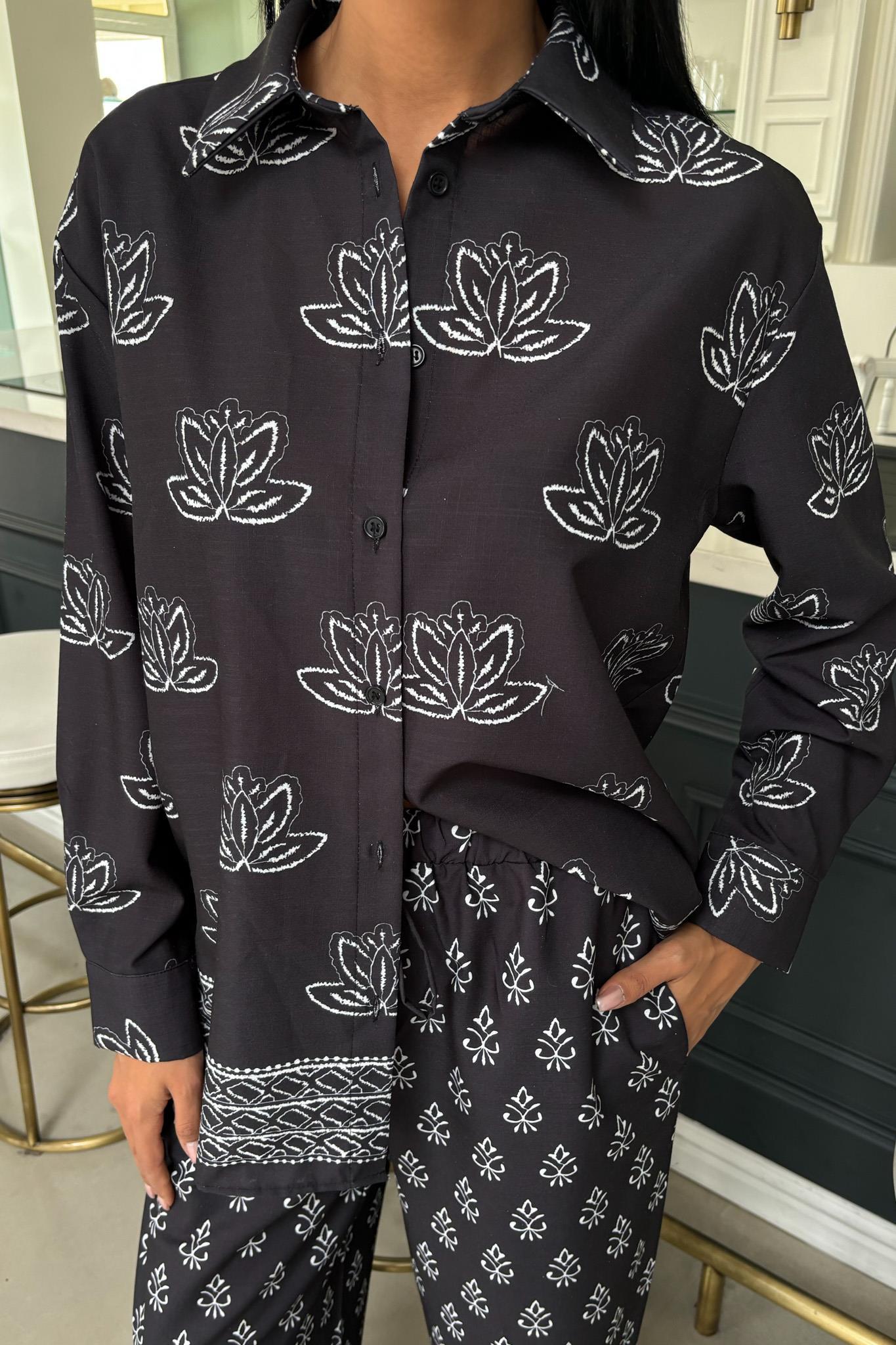 Etnik Desenli İkili Keten Takım 10120 R6-C-K4