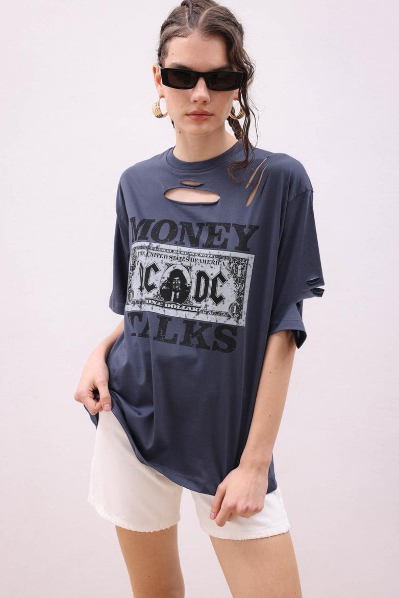 Gisele  Baskılı Tişört 8034-8