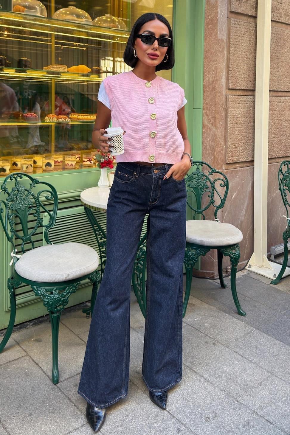 Helios Gold Düğmeli Triko Yelek 5186 R2-D-K3