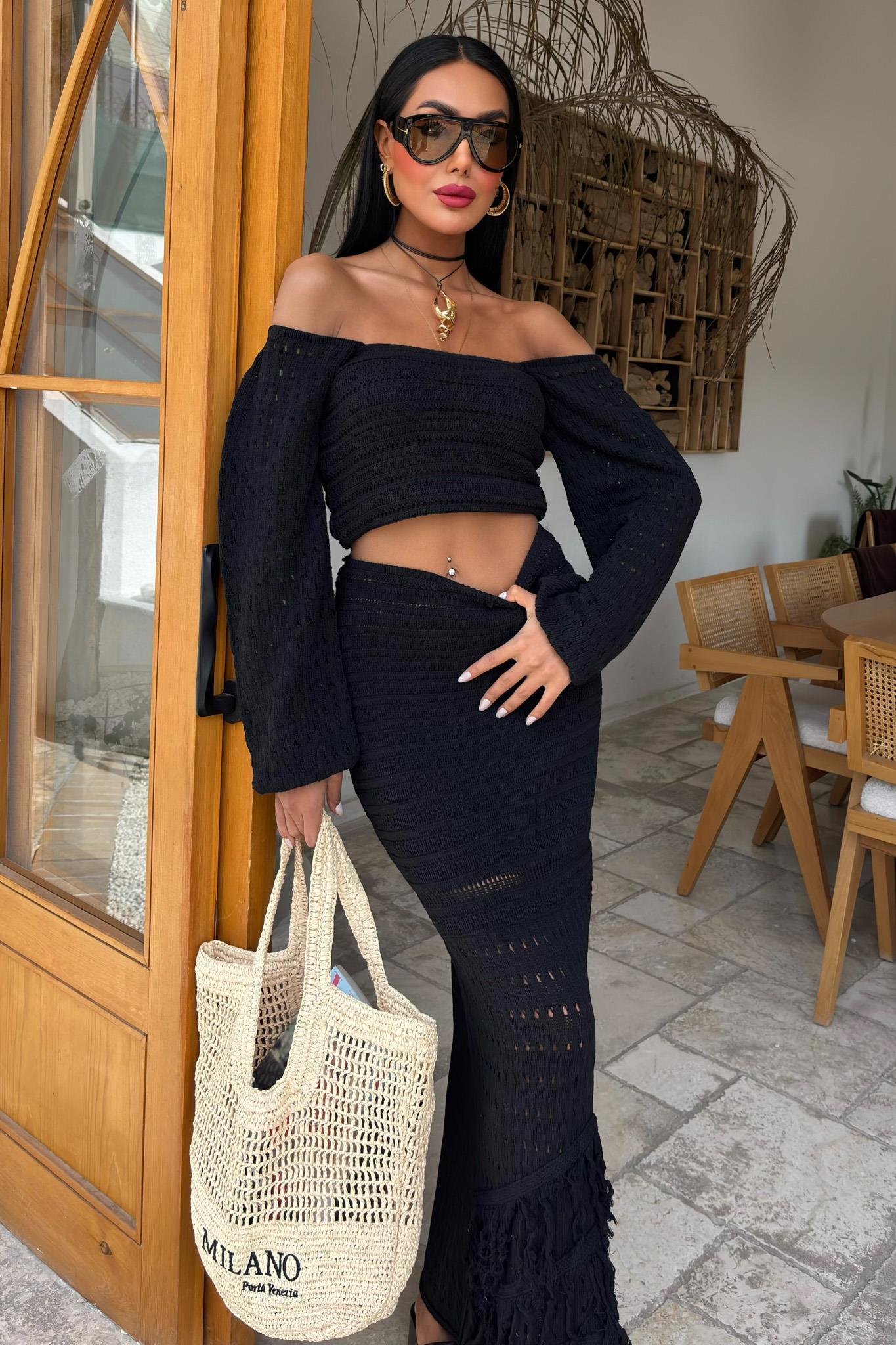 Karpuz Kollu Etnik Triko Takım 10094 R3-J-K4