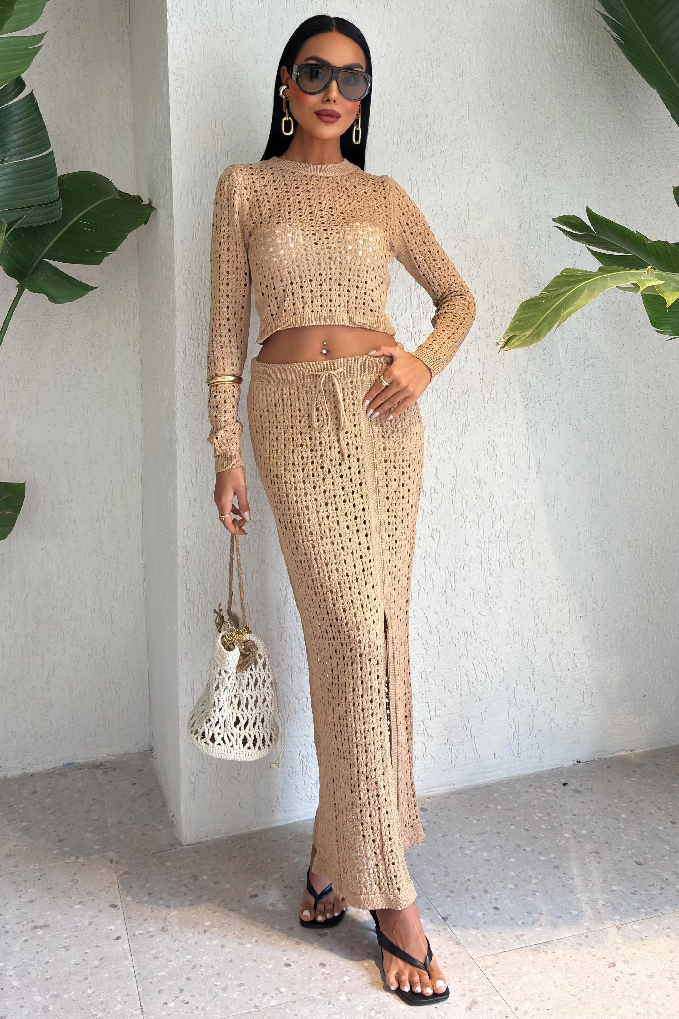 Macey Kroşe Crop Takım 9882 R2-J-K3