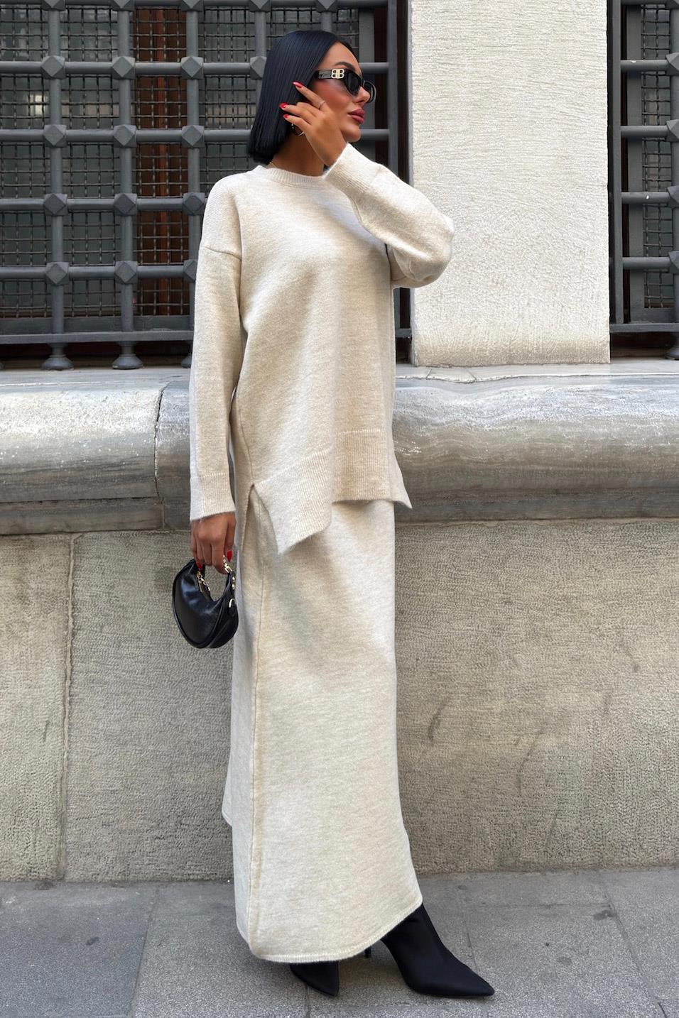 Midi Etekli Triko Takım 10231 R1-A-K1