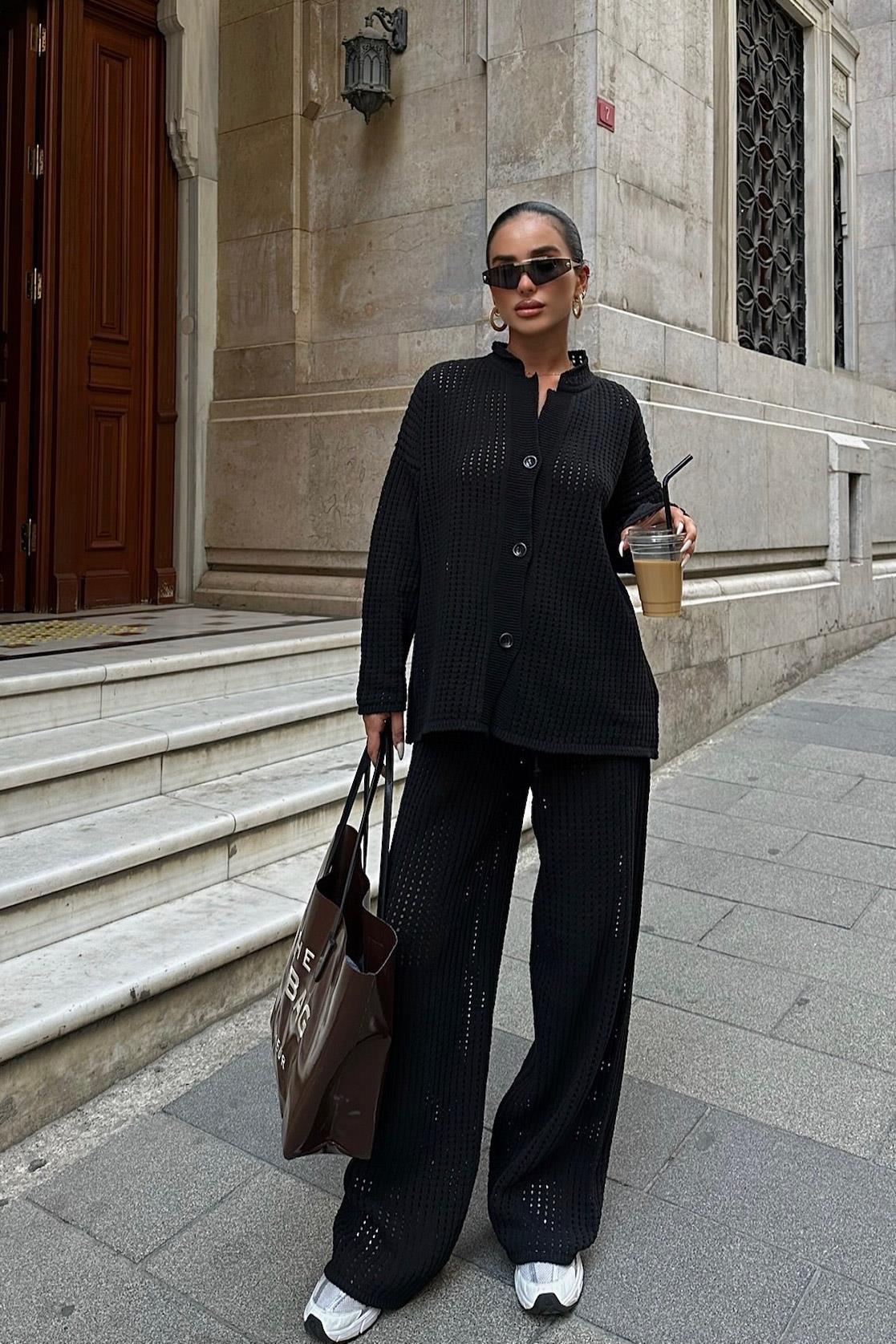 Moon Salaş Kroşe Pantolon Takım 9880 R1-N-K2