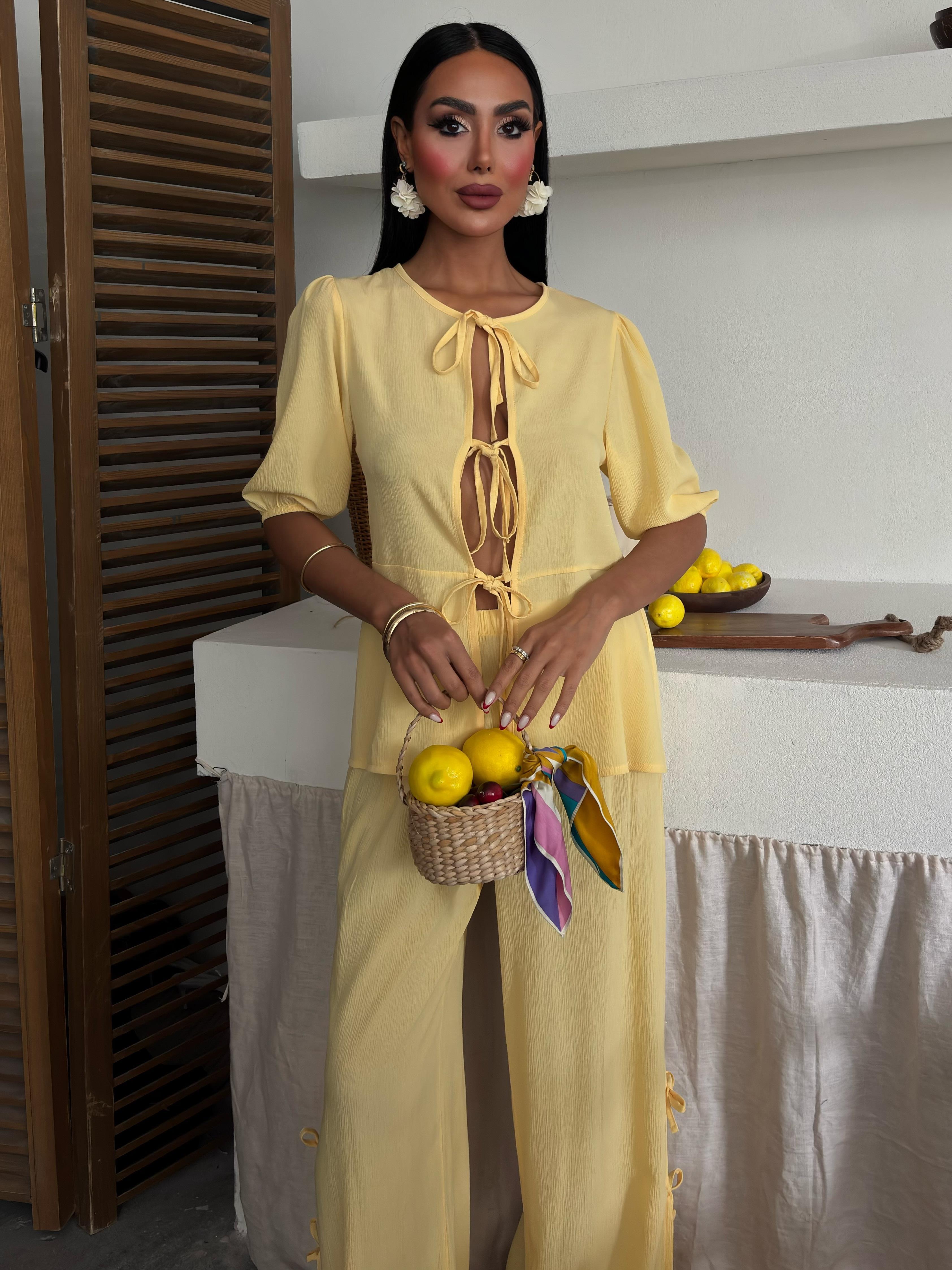 Önü Bağcıklı Paça Yırtmaçlı Kırınkıl Salaş Takım 10183 R9-J-K3