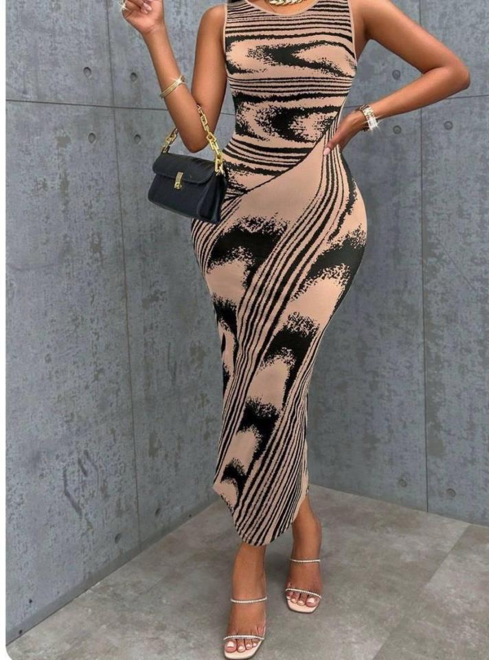 ÖZEL FİYAT Digital Baskı Dalgıç Kumaş Kalem Elbise