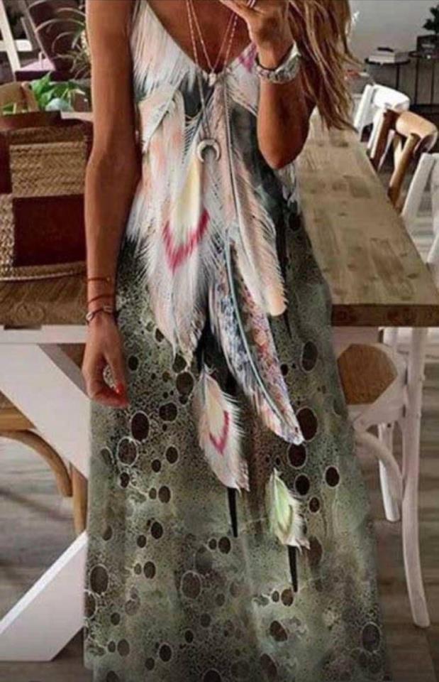 ÖZEL FİYAT Digital Baskı V Yaja Süprem Kumaş Elbise