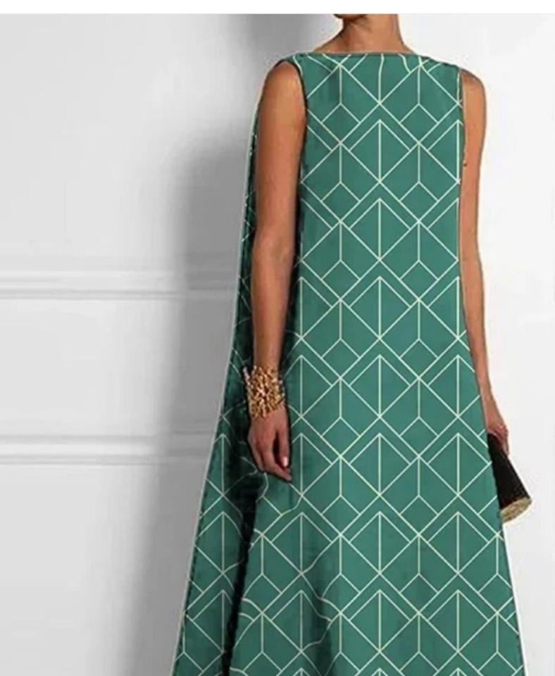 ÖZEL FİYAT ZR Model Digital Baskı Rahat Salaş Elbise