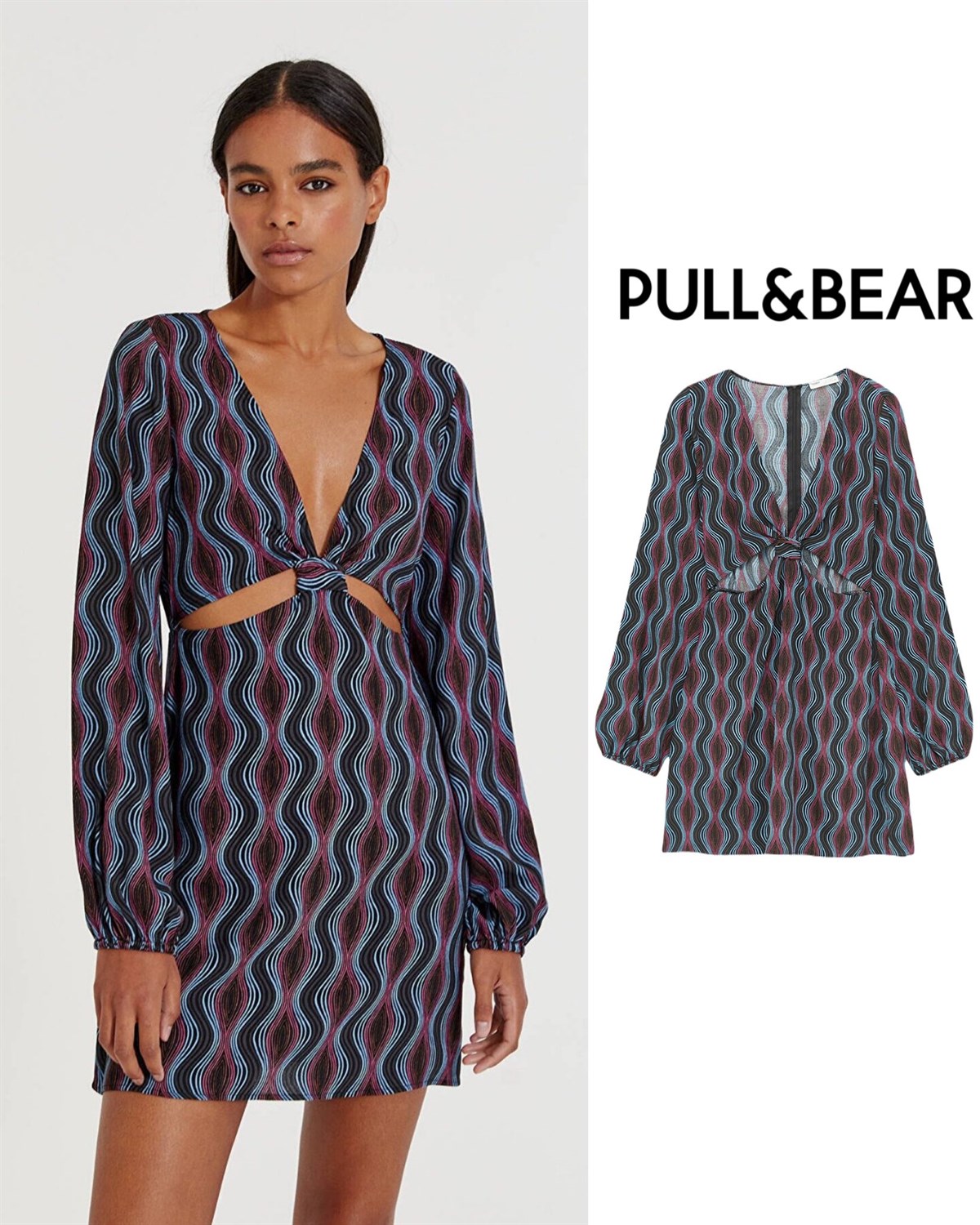 Pb model yaka detay elbise - MULTİ
