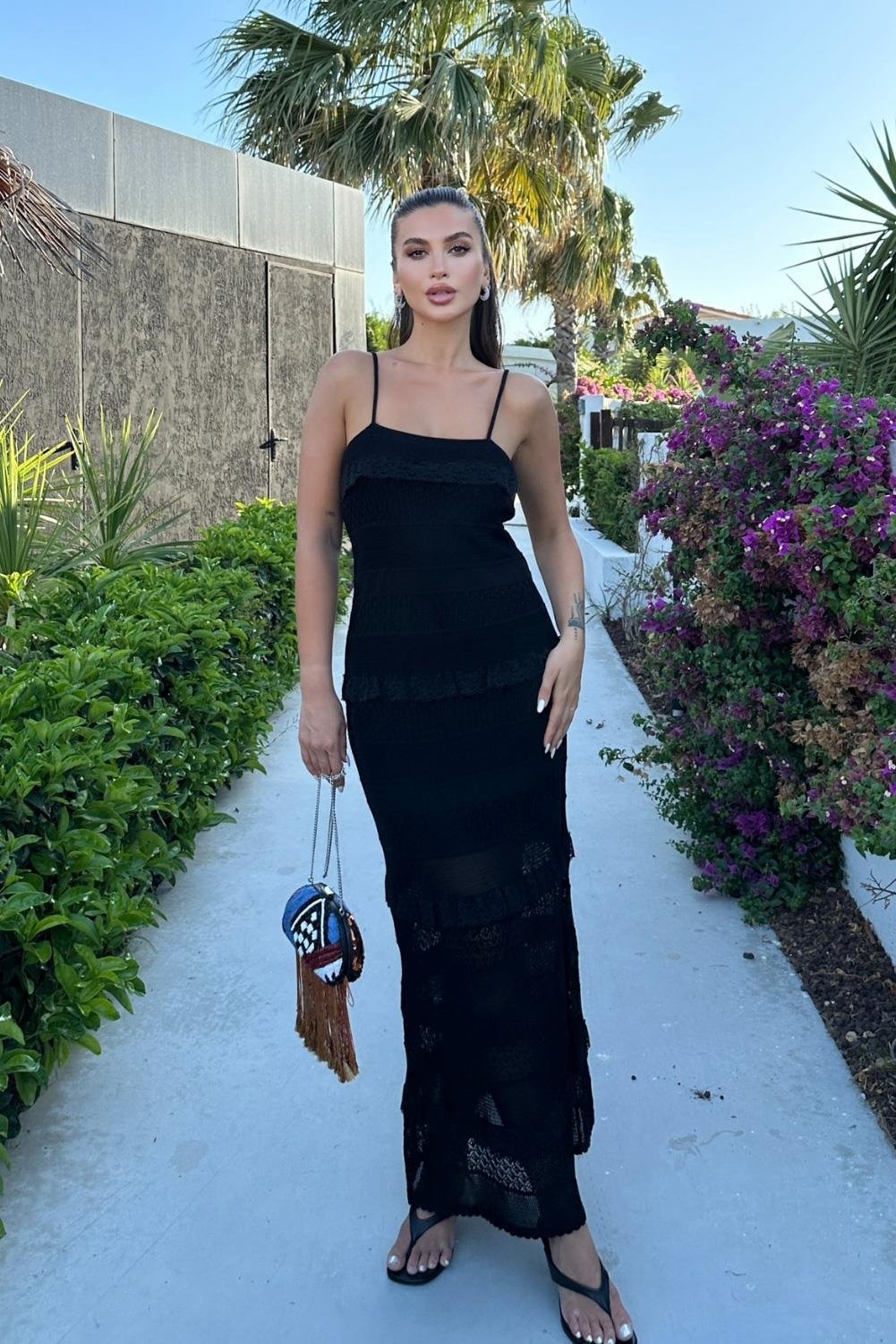 Regina Dantel Detay Elbise 2754-01 R1-A-K4