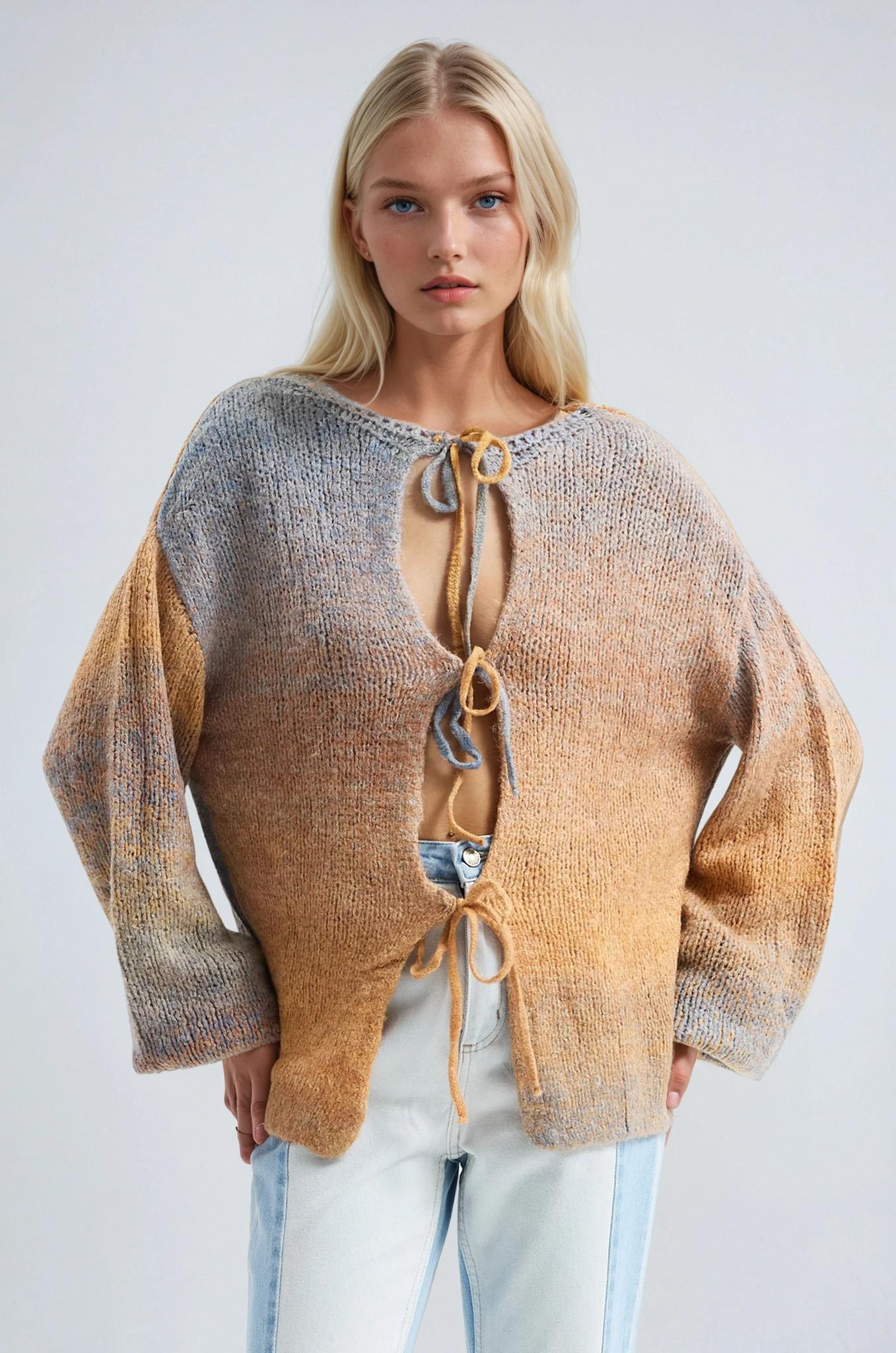 Renk Geçişli Basic Hırka  5197