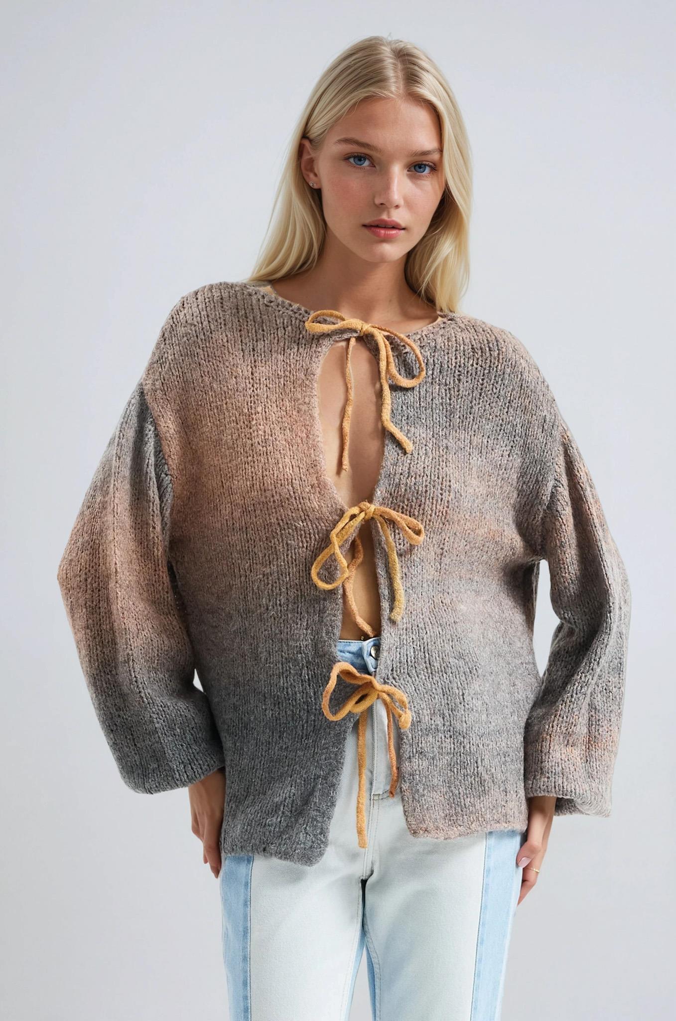 Renk Geçişli Basic Hırka  5197