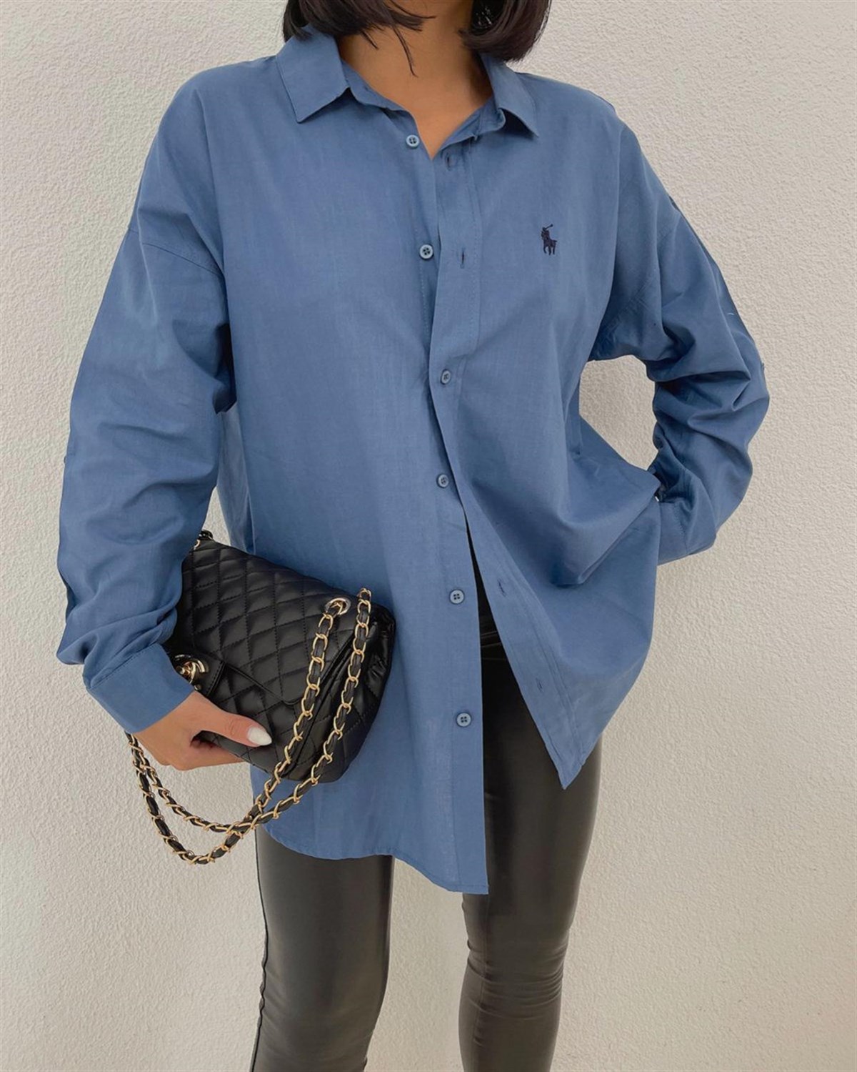 Salaş gömlek - MAVİ