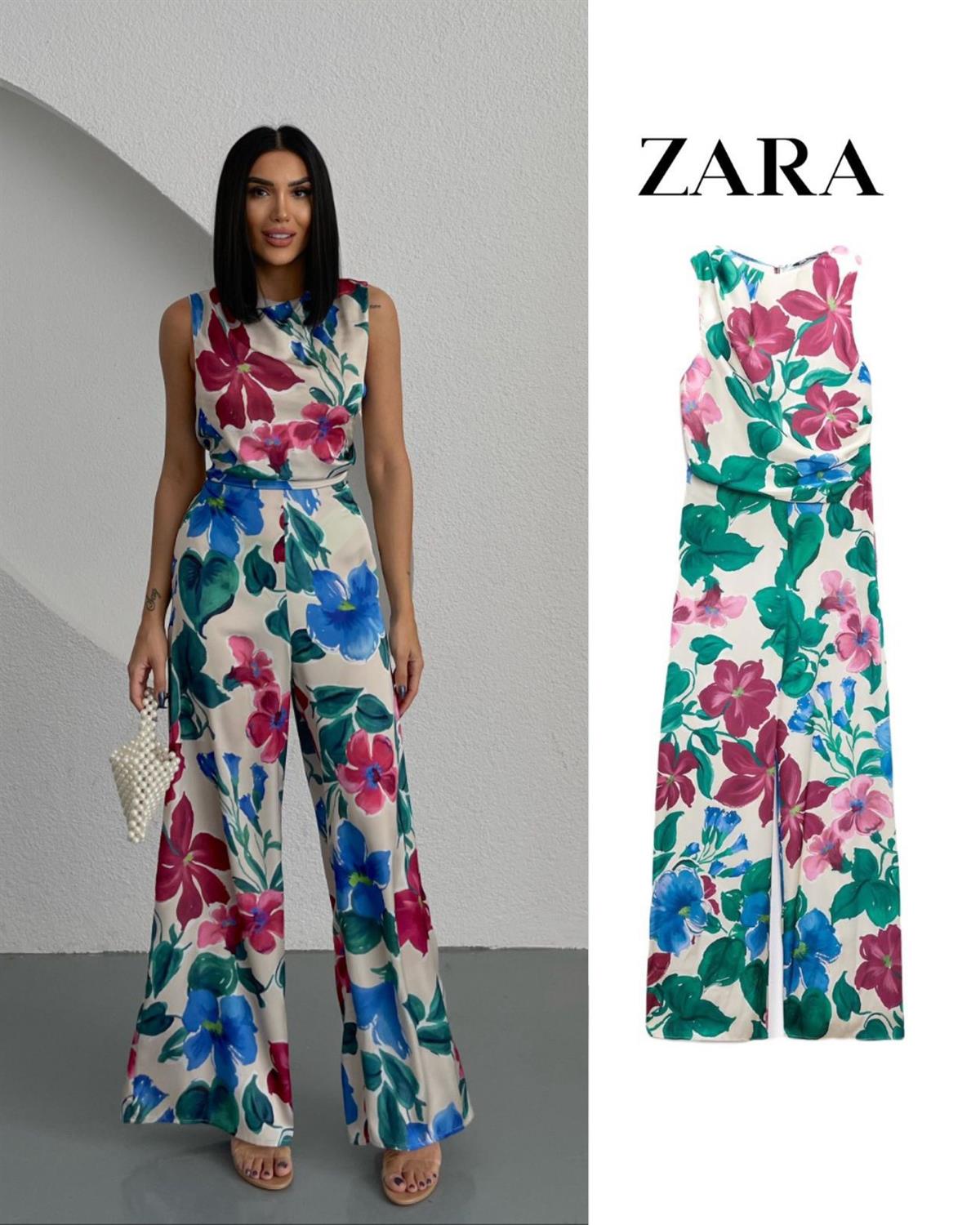 Zr model çiçek desen tulum - MULTİ