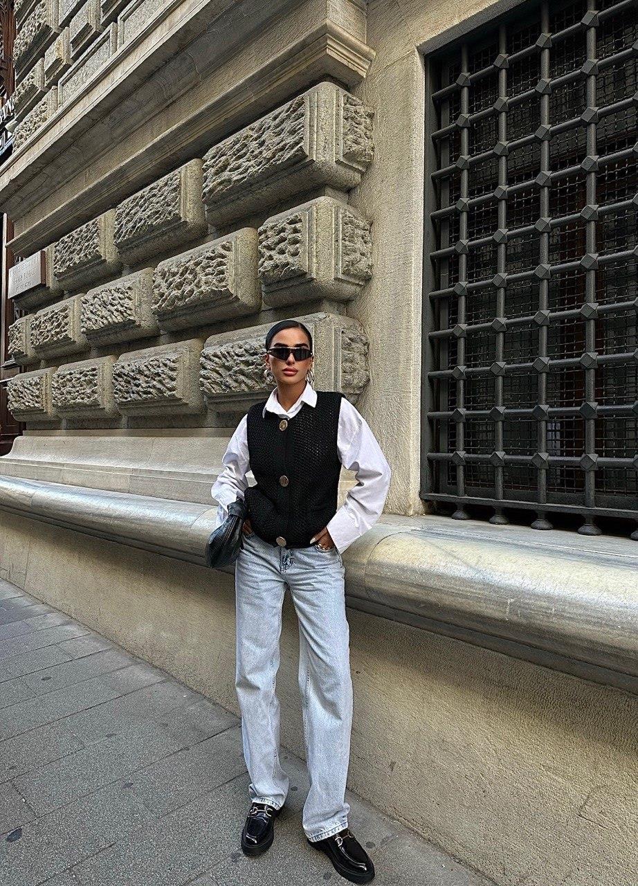 Zr Model Örme Premium Triko Yelek - Siyah