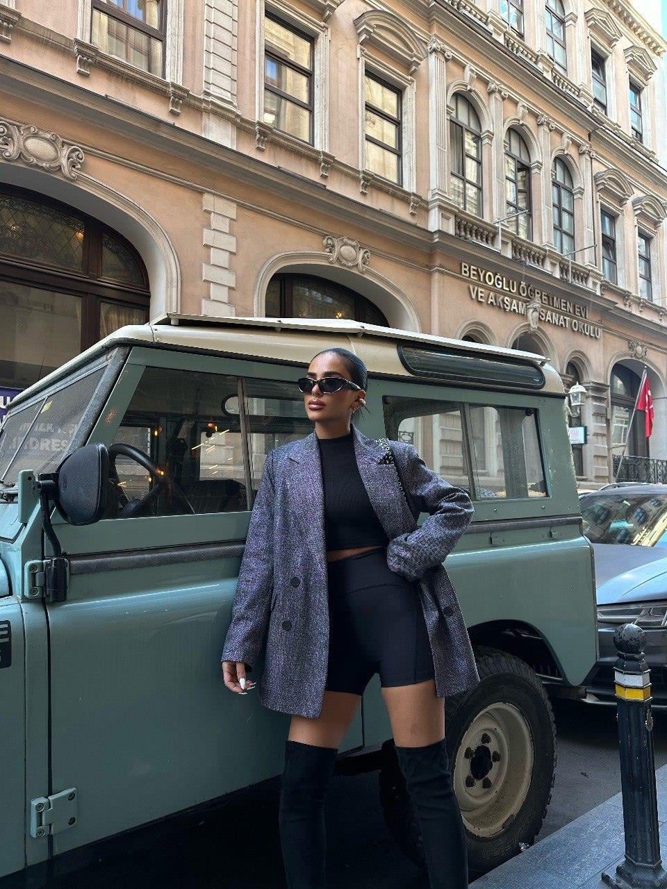 Zr Model Oversize Premium Ceket-  Mürdüm