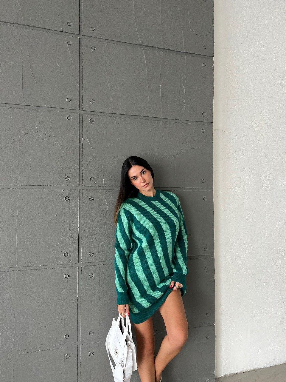 Zr Model Renk Geçişli Tunik Triko - Mint