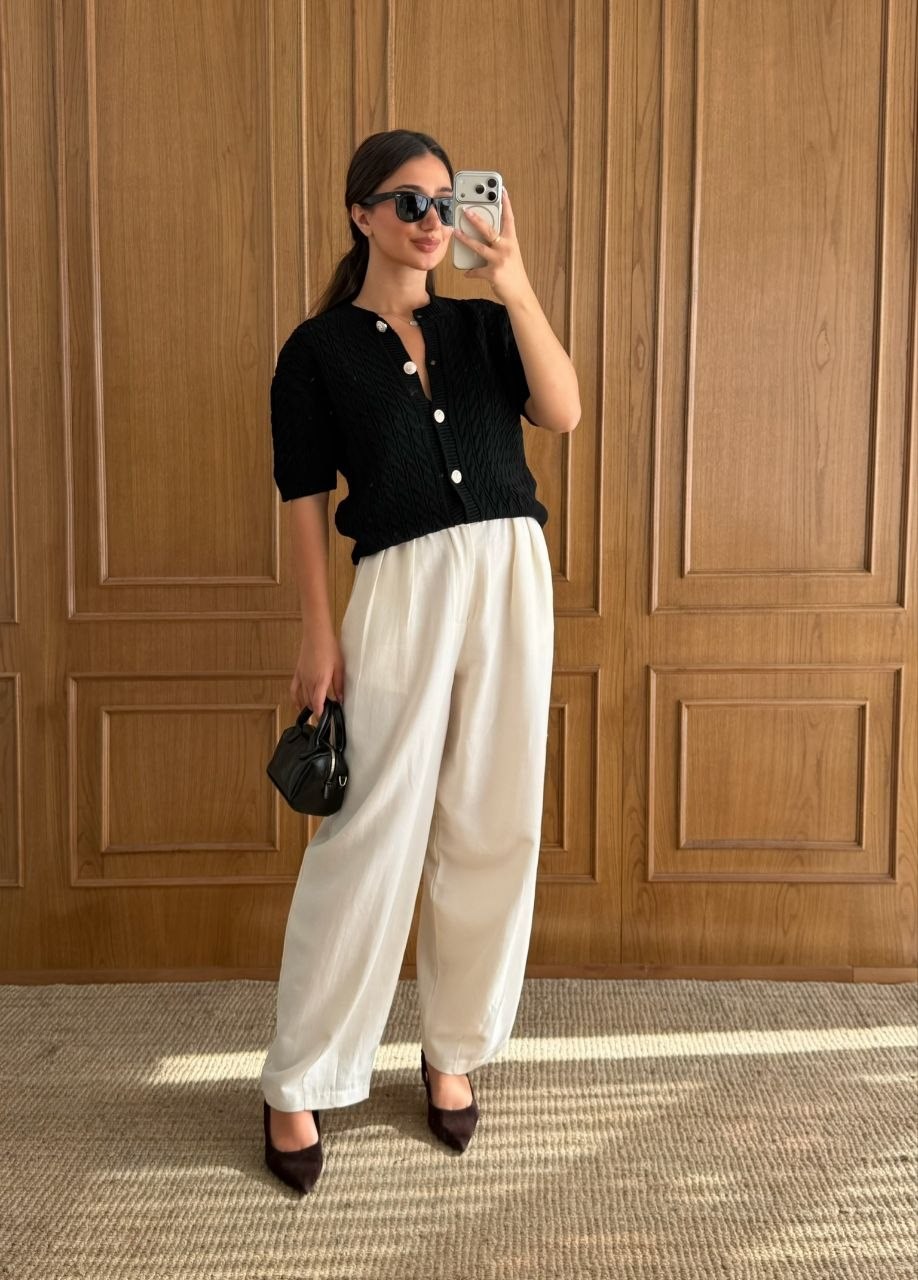 Zr Model Saç Örgü Premium Hırka - Siyah