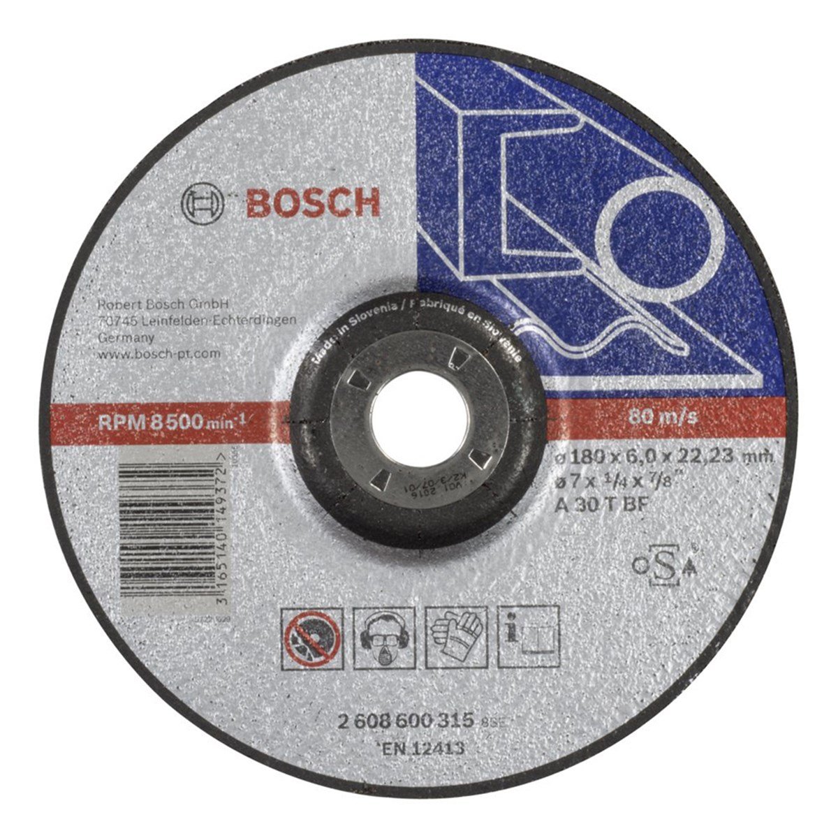Bosch 180*6mm Expert Serisi Bombeli Metal Taşlama Diski - 2608600315